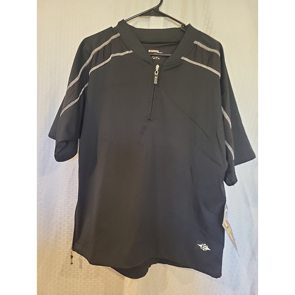 Easton Short Sleeve Quarter Zip Baseball Warm Up Pullover Men's Size XS Black